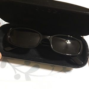 Gucci Black On Black Sunglasses 2452/S Italy Case